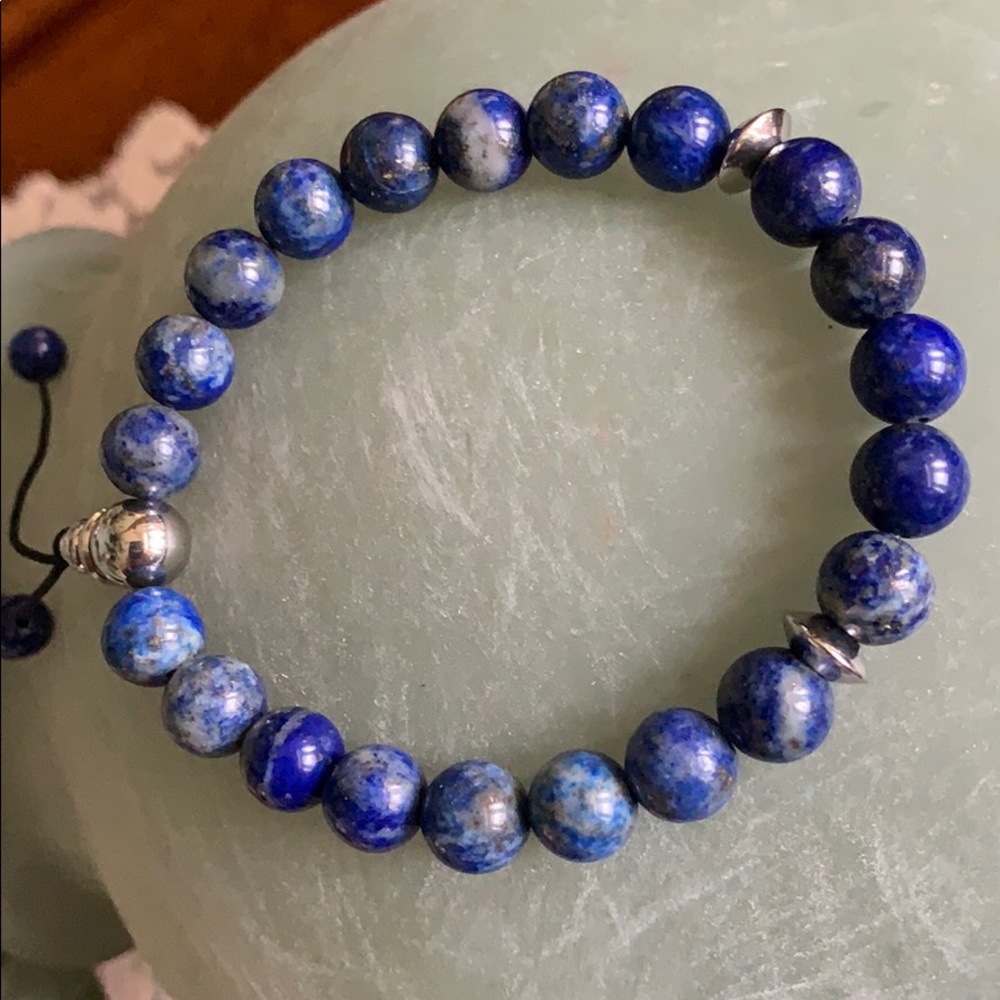 Lapis Lazuli stretch bracelet. Protection stone - Picture 2 of 7